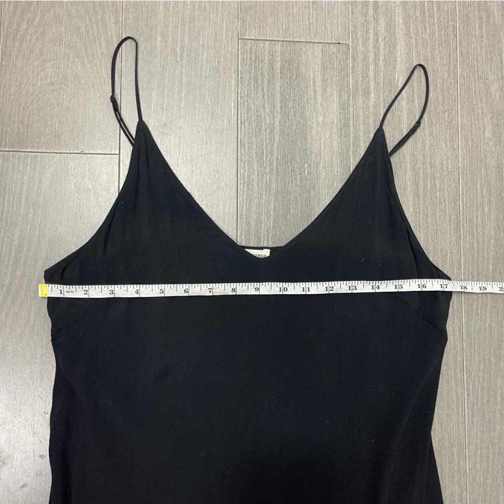 ARITZIA Wilfred Free Vivienne Dress Black L Minimalist Slip Mini Spaghetti Strap - Picture 10 of 11